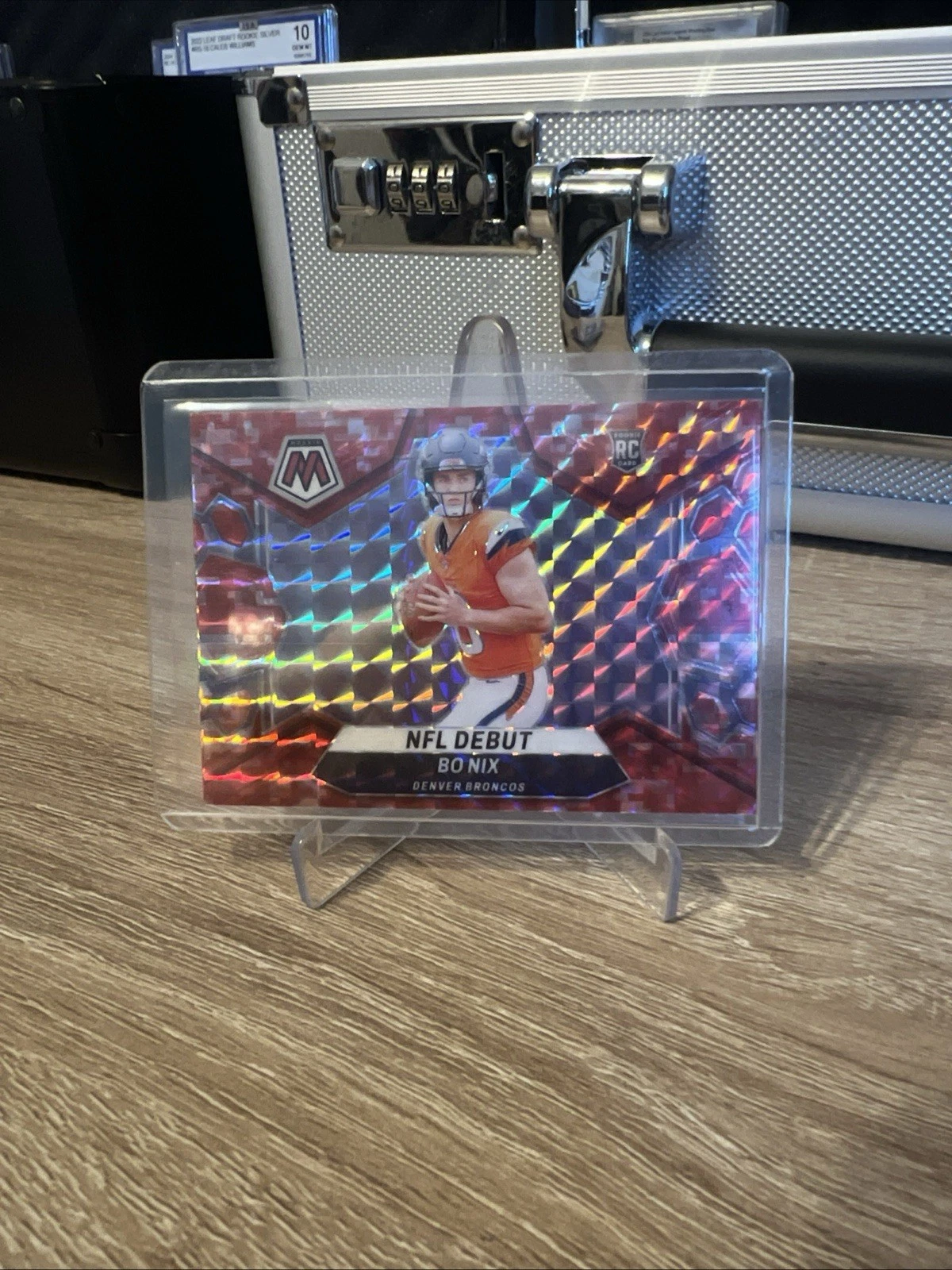 2024 Panini Mosaic - NFL Debut Bo Nix #271 Red Mosaic Prizm (RC)