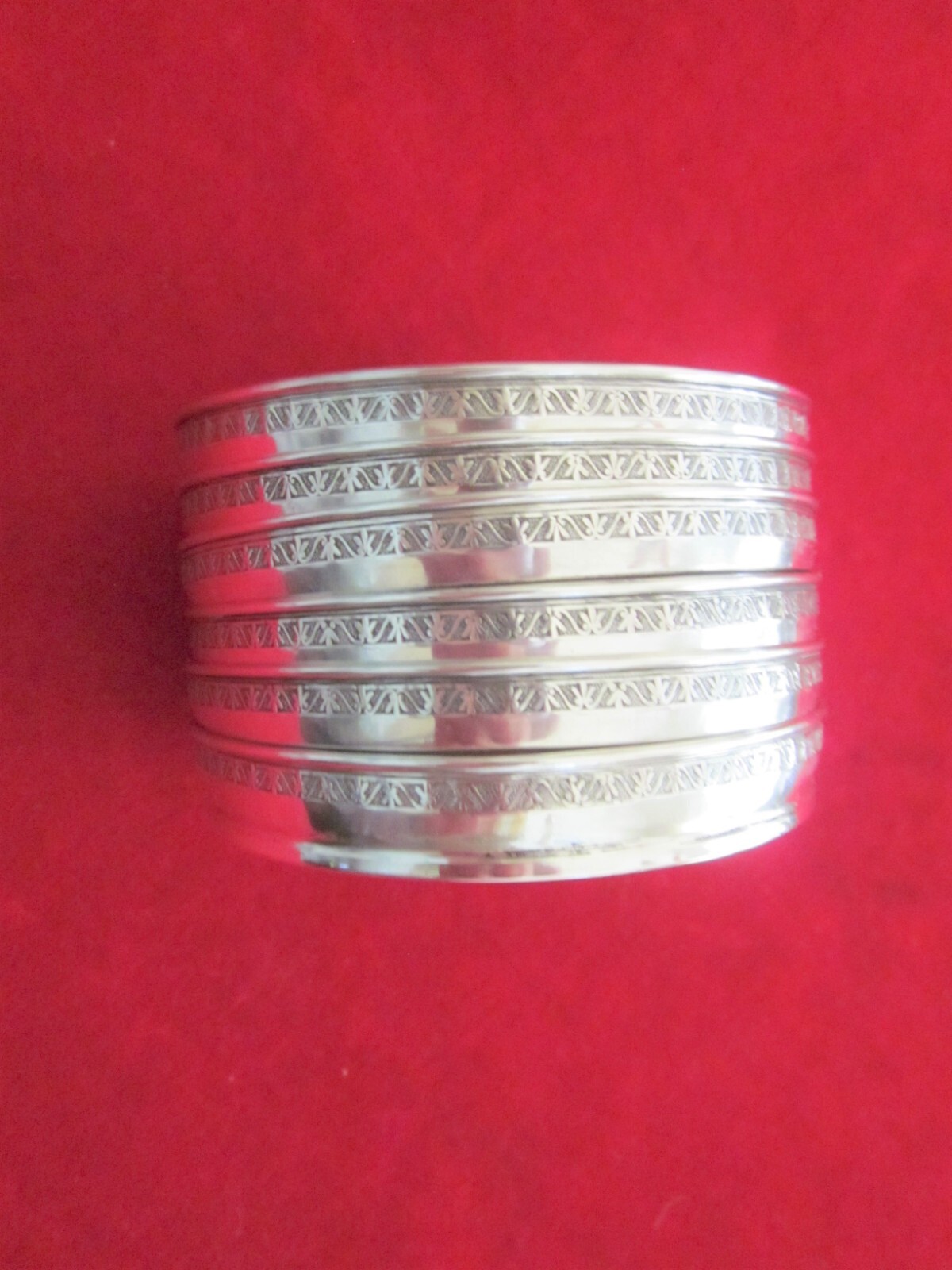 6 STERLING SILVER AND GLASS COASTERS eBay