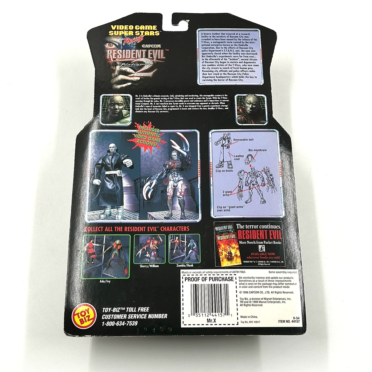 Vintage 1998 Resident Evil 2 ToyBiz Tyrant Mr X Action Vintage 1998 Resident Evil 2 ToyBiz Tyrant Mr X Action