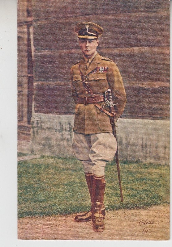 1920s HRH Prince Edward VIII of Wales in Military Uniform by Oilette TUCK & Sons
