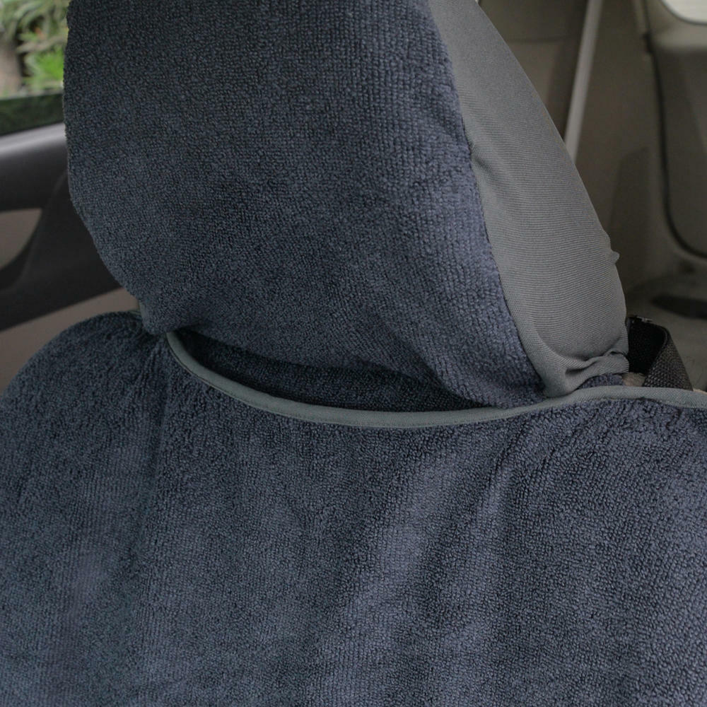 BDK GoFit Car Seat Cover Waterproof Towel Seat Cover with Gray Trim