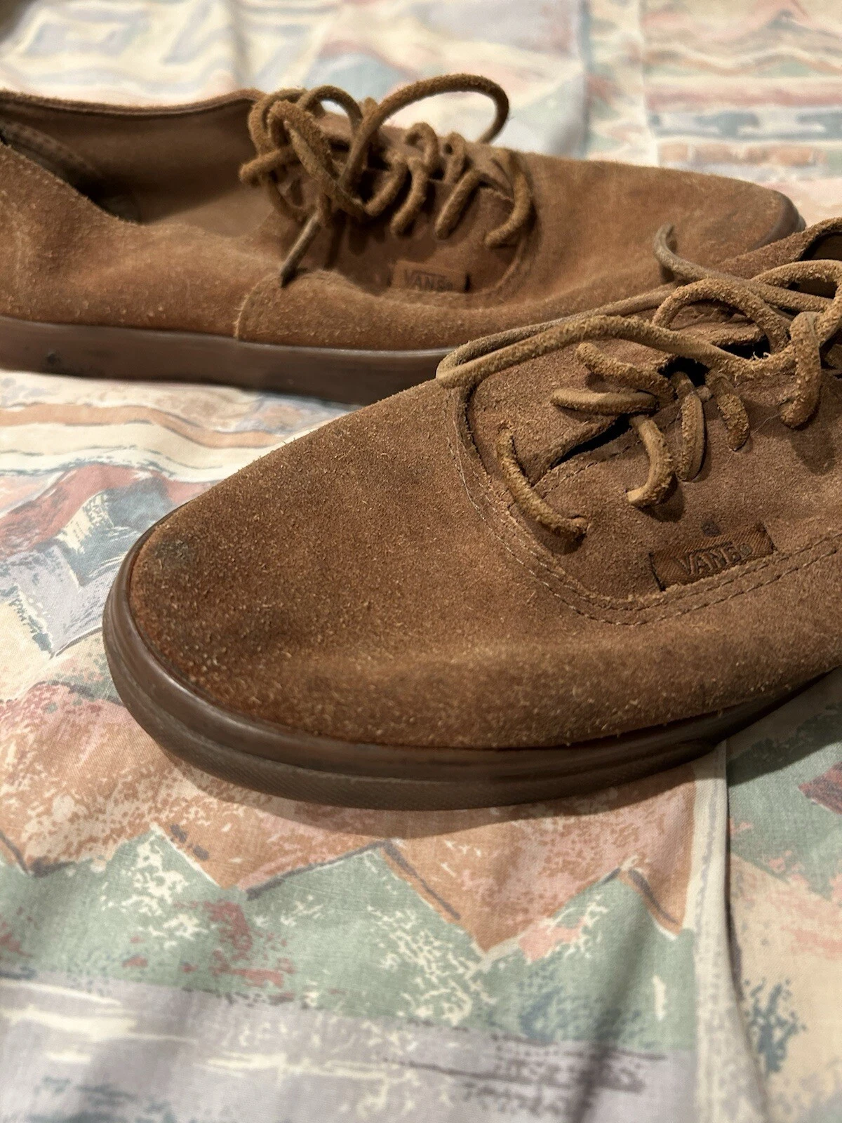 Uomo Taglia 5 VANS Scamosciato Autentico Marrone Basso