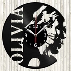 Olivia Newton-John Vinyl Record Wall Clock Decor Handmade 4758