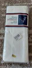NEW Men's Quality White Handkerchiefs Hand Rolled 12 Pack 18" x 18"