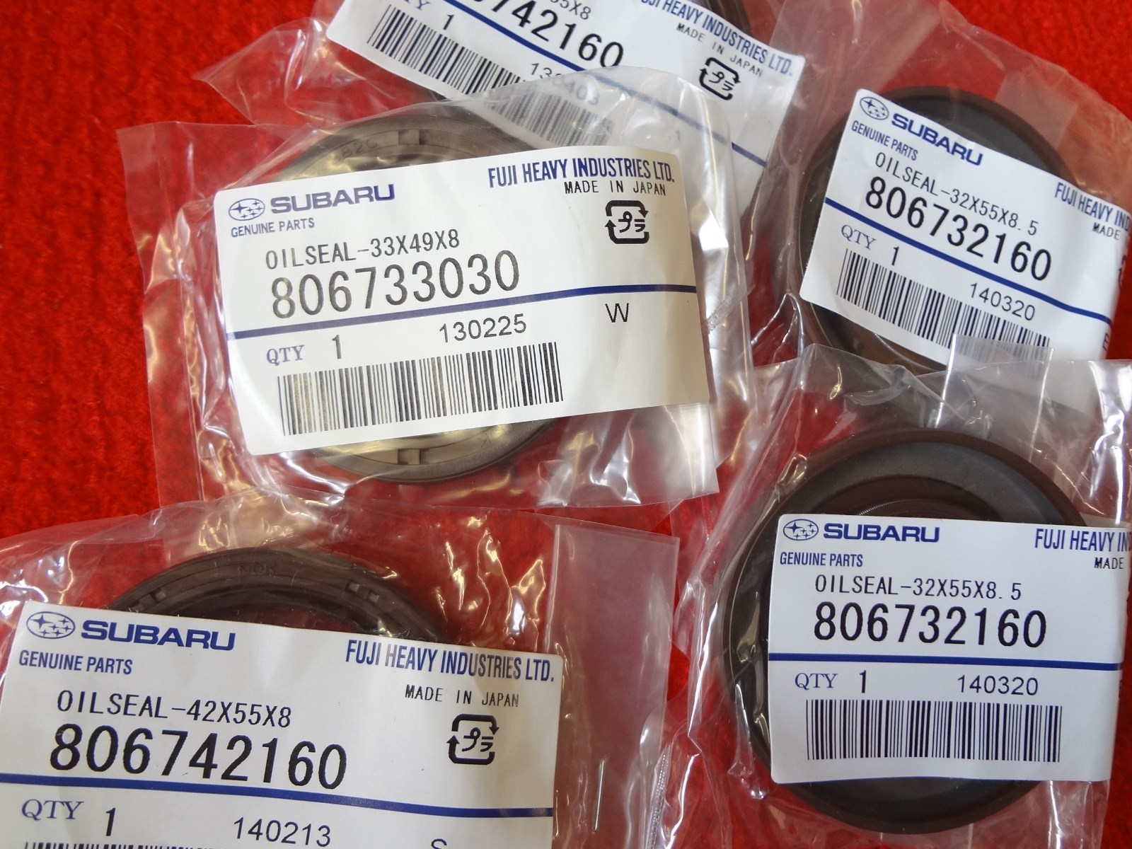 Subaru Oil Seals Kit Engine Front Crank Cam JDM Impreza STi EJ207 OEM