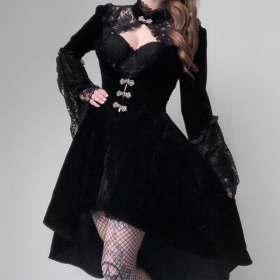 white christmas dresses Punk Rave Batty Cold-Shoulder Witch Dress Size: M-L main image 1