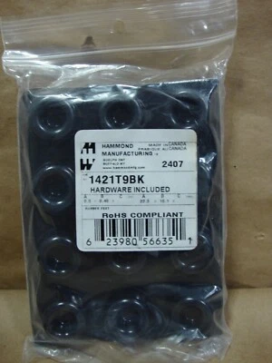 HAMMOND manufacturing mfg 1421t9BK - RUBBER FEET (24)