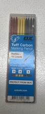 OX Pro Basic Tuff Carbon Pencil Leads Refills OX-P503202 Red, Yellow, & Graphite