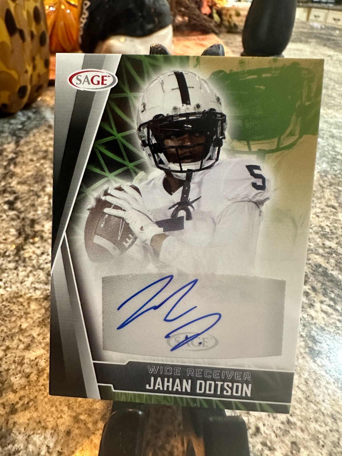 Jahan Dotson Sage Low Series Autographs #AJD3 Black