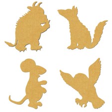 Story Book Gruff Monster & Freunde Silhouette MDF Laserschneiden Handwerk Vorlage