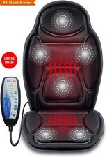Coj n de masaje para asiento - Masajeador de espalda con calor, 6 nodos de masaj