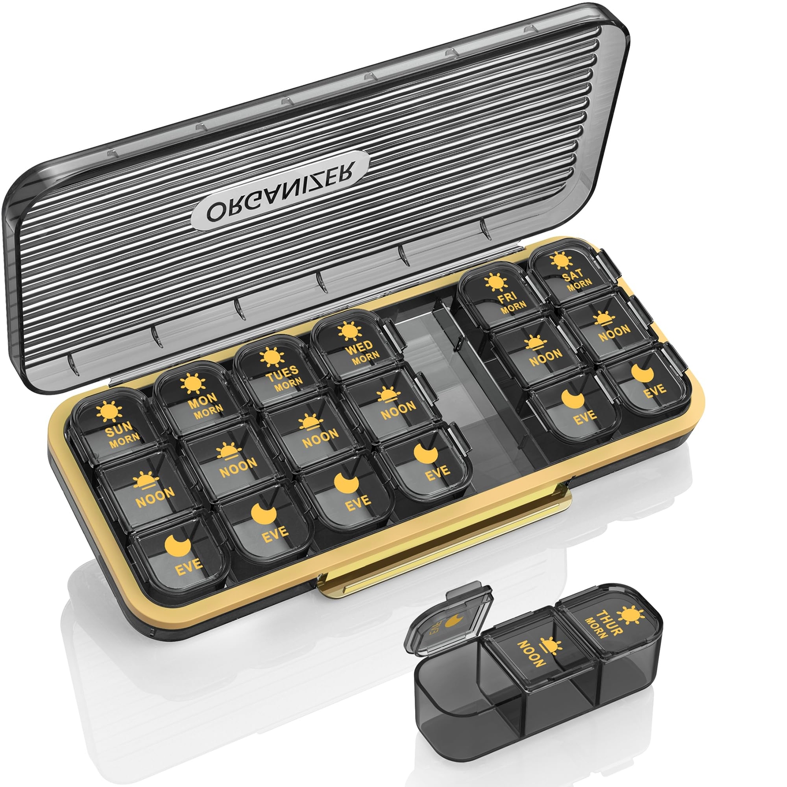 Pill Organizer 3 Times A Day - Weekly Pill Organizer 3 Times A Day, Large Pil...