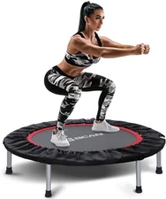 BCAN 40" Foldable Mini Trampoline Max Load 330lbs Fitness Rebounder Exercise GRN