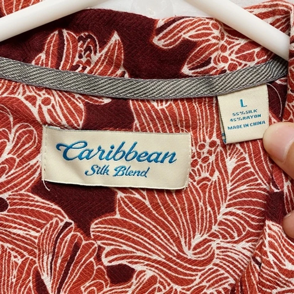 Футболка с коротким рукавом Roundtree & Yorke карибская шелковая смесь цветочный принт размер L - Изображение 4 из 4