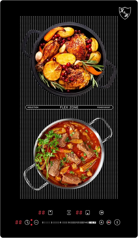 K&H SIGNATURE SERIES German Design 12" Induction Glass Cooktop 220V IN12-3400FLX - Image 3 of 4