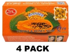 Asantee Papaya & Honey Q10 Herbal Soap - 125g 4 BARS