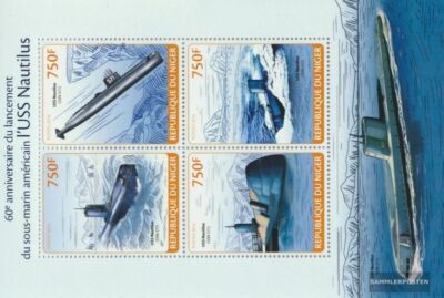 Niger 2702-2705 Kleinbogen (kompl. Ausg.) postfrisch 2014 USS Nautilus (SSN-571)