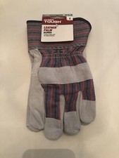 NWT Hyper Tough Leather Palm Gloves, L