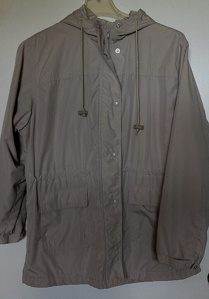 Cherokee 100% polyester solid beige jacket Size 18 - image 11