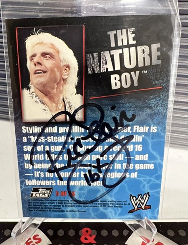 ric flair hand signed auto card topps tags 2007 wwe hof goat woo | eBay