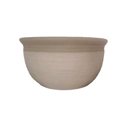 Crockery Look Two Tone Ceramic Bowl w/ Blue Medallion Design Country Farmhouse - Picture 4 of 7