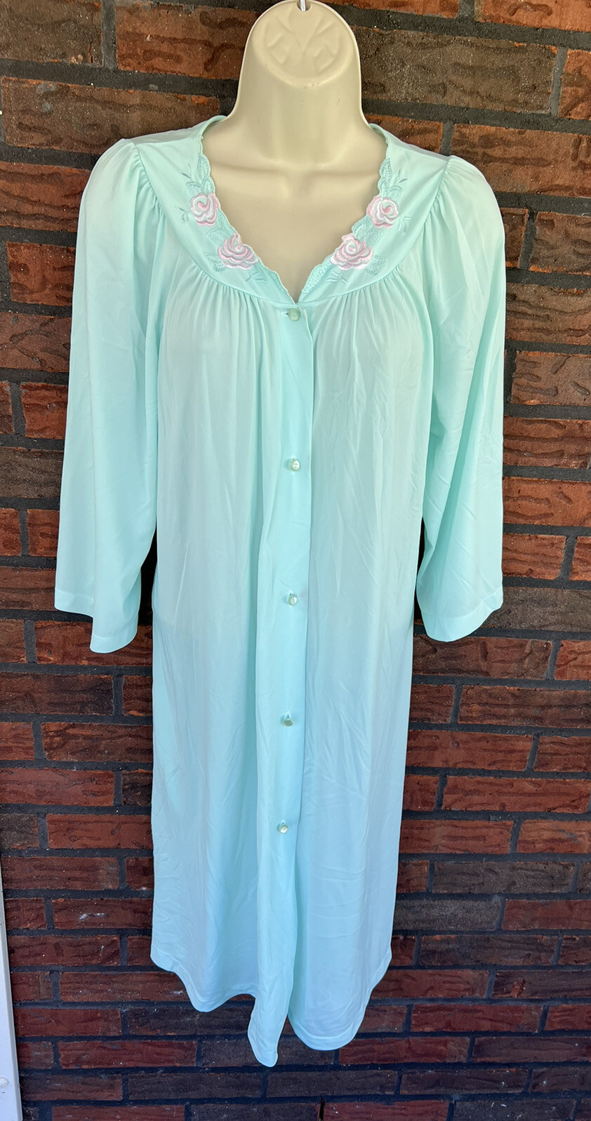 Shadowline Medium Nylon Robe Duster Button Front … - image 6