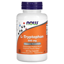 NOW Foods L-Tryptophan 500mg 60 Veg Caps | Supports Relaxation & Sleep