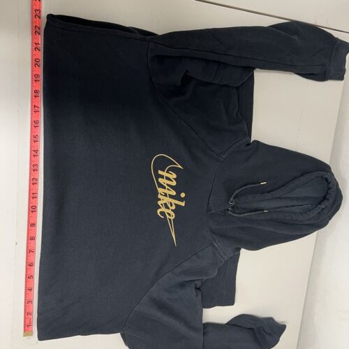 Nike Glitter Fleece Hoodie Pullover Size S Dress Pockets Black Gold Loungewear - Picture 13 of 14