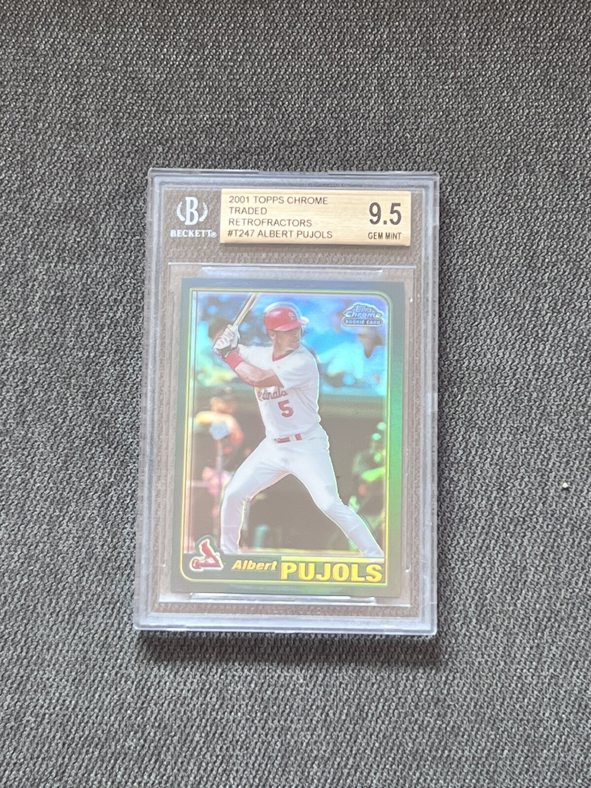 2001 Topps Chrome Traded Retrofractors #T247 Albert Pujols rc BGS 9.5 Gem Mint!