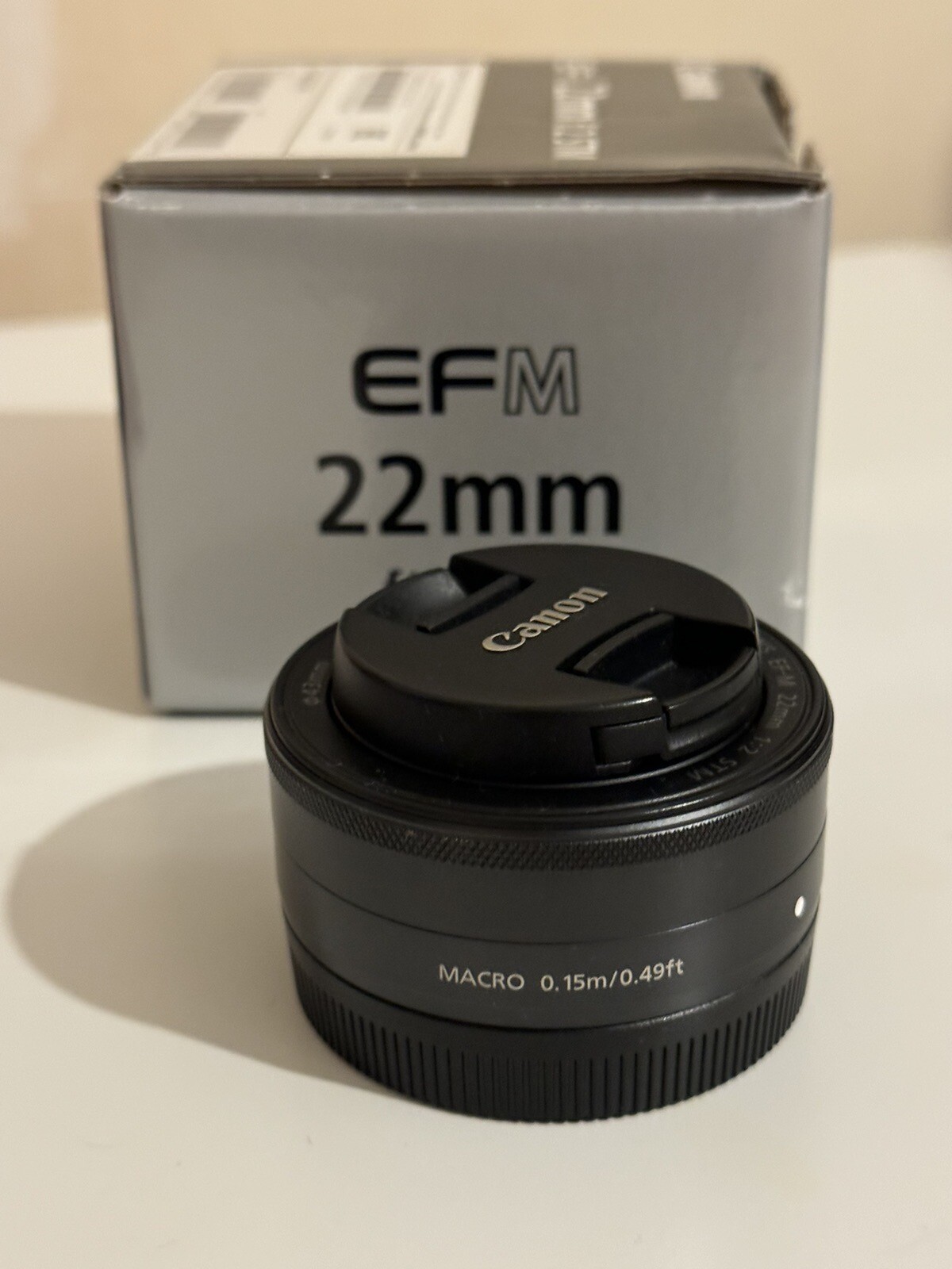Canon EFM 22mm f/2 STM Black Wide Angle Pancake Lens eBay