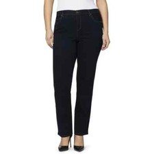 Gloria Vanderbilt Women's Rise Amanda Straight Jean 29" Rinse Noir 18W Average
