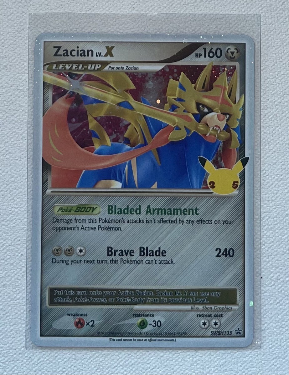 Zacian Lv.X SWSH135 Pokemon Celebrations 25th Anniversary Zacian Lv.X SWSH135 Pokemon Celebrations 25th Anniversary