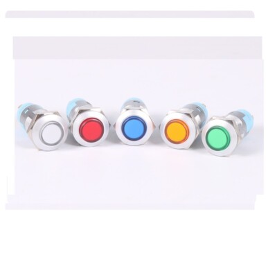 12mm PC Push Switch - Alternate Maintained with LED lamp & Momentary LED lamp 2A