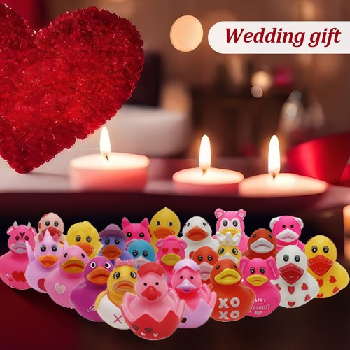 Valentine's Day Rubber Ducks Pink Heart Ducks Assorted Ducks Toys Come With Box - Picture 13 of 20