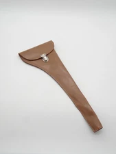 Large Swiss? British? Gun, Pistol leather holster army military 15'' inch Brown