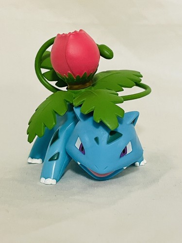 Nintendo Pokemon IVYSAUR 2,5" Vinylfigur rosa Blume PVC Zwiebel 2015 Tomy