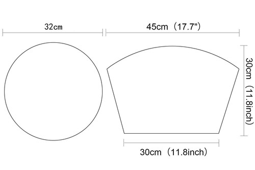 Round Table Placemats Set of 7 Wedge Placemat with Centerpiece Round Mat Heat... - Picture 6 of 9