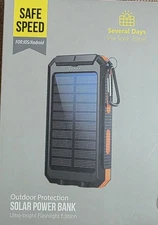Safe Speed Outdoor Protection Solar Power Bank BRAND NEW 10000mah