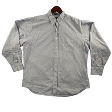 Vintage Chaps Ralph Lauren Shirt Mens XL Blue Stripe Button Down Long Sleeve Y2K
