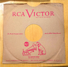 RCA Victor 78 RPM Record Sleeve, Paper, Brown/Red, Holds 1