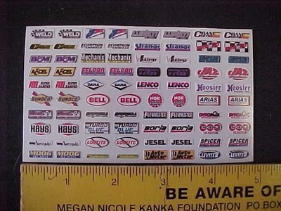 1/24 slotcar 1/24 scale Master sheet  #3 slot car DECAL