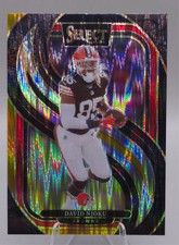 2024 Panini Select Premier #145 David Njoku Prizm Black Red Yellow Shock Browns