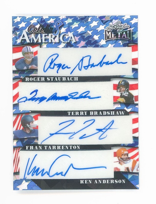 2025 Leaf Metal CELEBR8 AMERICA 8 Auto 1/1 💎 Staubach Bradshaw Tarkenton Jones