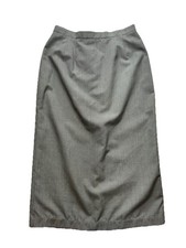 Women  s Vintage Allison Daley Black And Beige Houndstooth Long Pencil Skirt 587