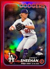 2024 Topps Chrome Update Emmet Sheehan RC USC130 Magenta /399 Dodgers