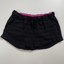 Lululemon Shorts Adult US 8 AU 12 Black Flat Front Casual Pockets Elastic Womens