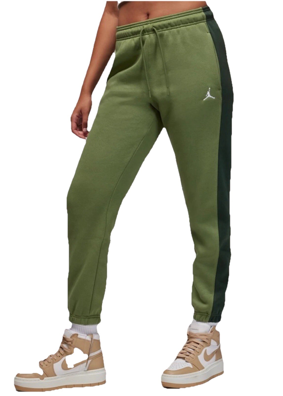 Jordan Women’s Standard Fit Pants Coupe Fitness Workout Sportswear Green Sz S