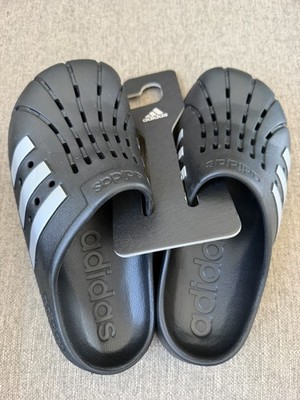 adidas Adilette Clog Core Black Silver Grey Unisex Size M8 