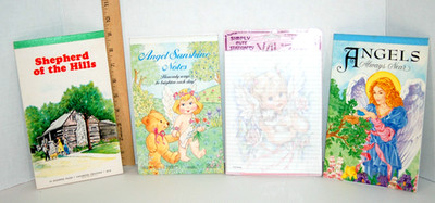 Vintage Stationery Pad Paper Lot Angel Cherub Shepherd of the Hills Tablet Note