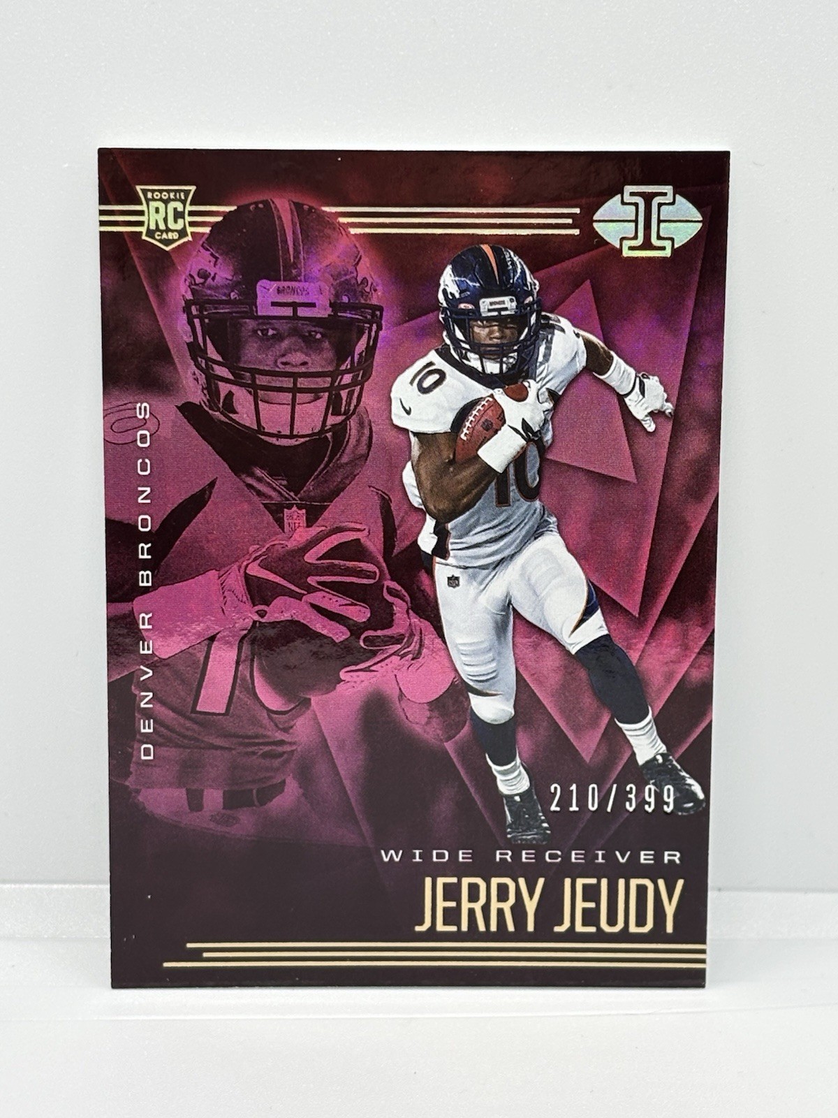 2020 Panini Illusions Trophy Collection Pink #17 - Jerry Jeudy /399 Rookie Card